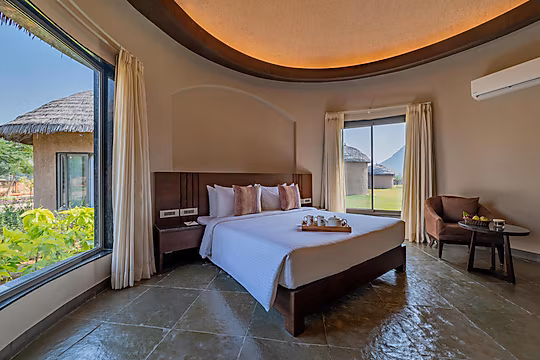 Beautiful garden area at Ananta Ajabgarh resort