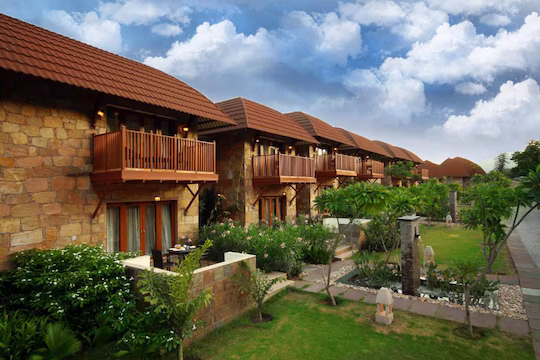 Beautiful garden view at Ananta Spa Resort Pushkar